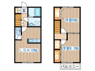 ラフィネフルールⅡAの物件間取画像